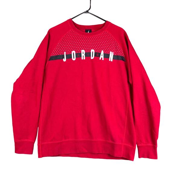 Air Jordan Other - Air Jordan Sweatshirt Red Seasonal Jumpman Graphic Pullover Crewneck Stretch XL